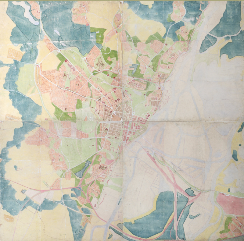 Plan zagospodarowania przestrzennego miasta Szczecina (II wersja) czerwiec - sierpień 1948 rok.