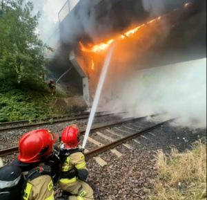 pożar wiaduktu
