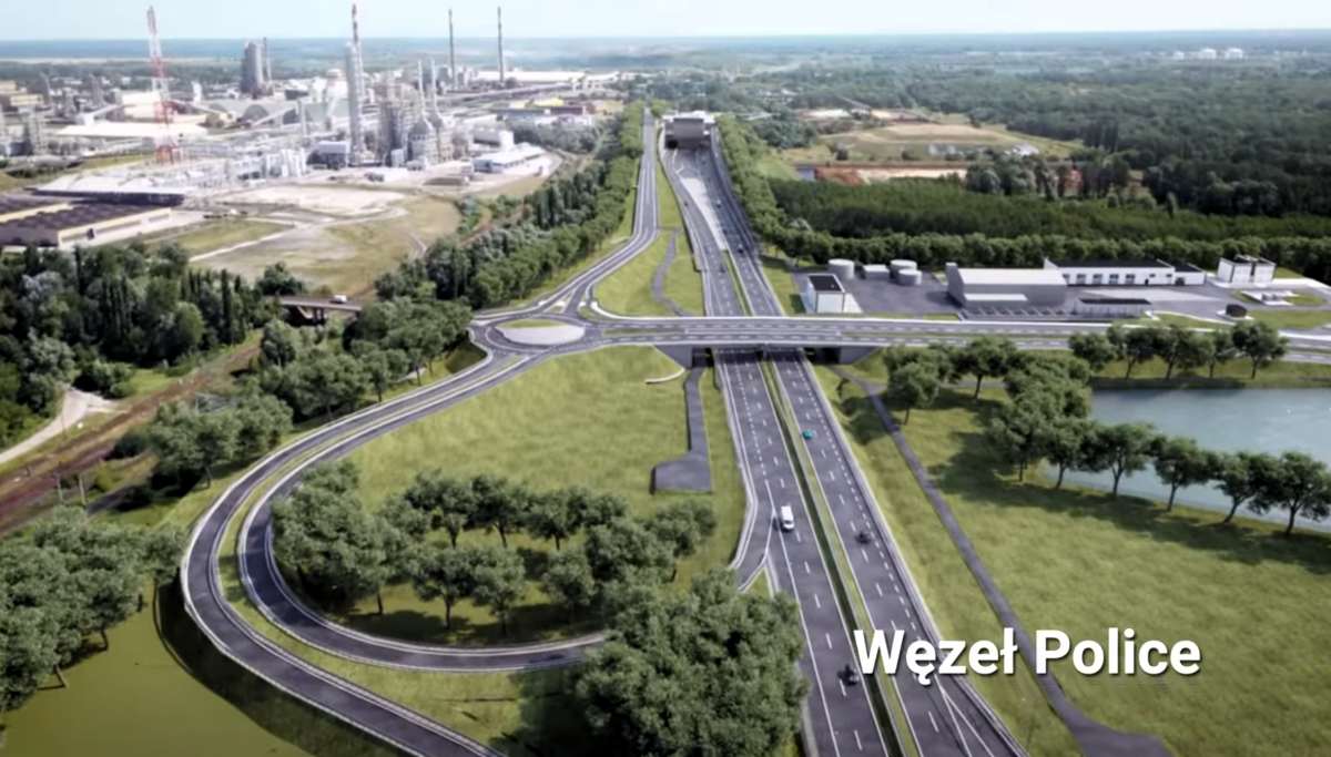 Zachodnia Obwodnica Szczecina, Węzeł Police - wizualizacja GDDKiA