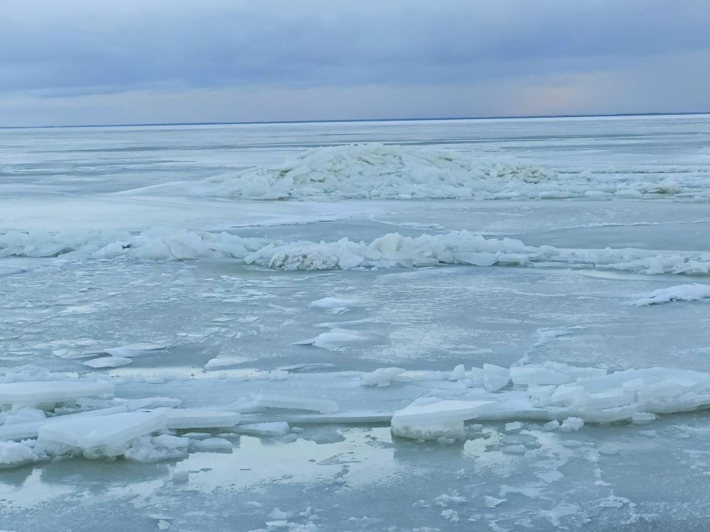 foto Nowe Warpno - Spiętrzenie kry lodowej
